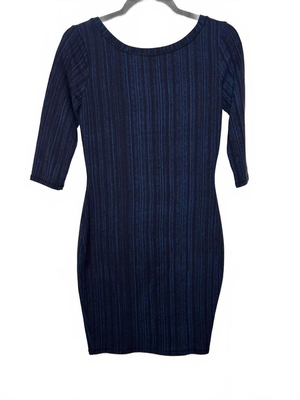 Rachel Roy bodycon dress low back blue black